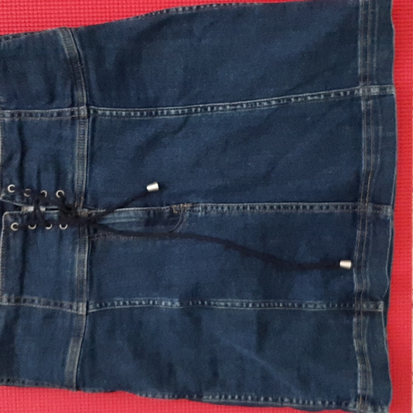 Free People denim stretch skirt size 8 - Picture 2 of 8